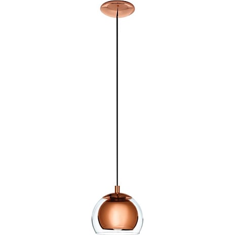 Rocamar pendel - kobberfarvet og glas