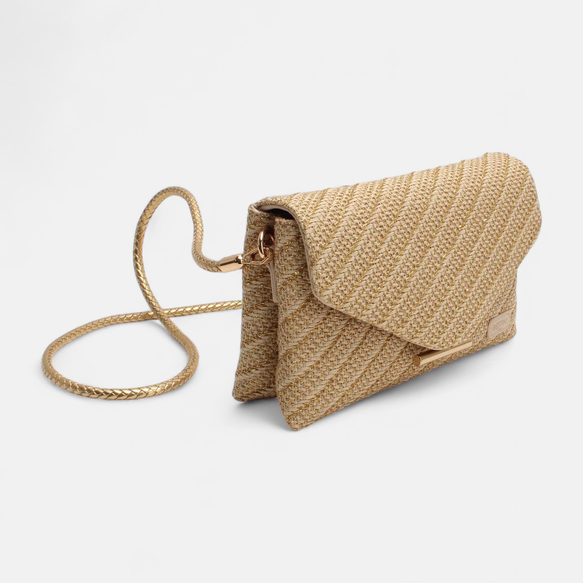 Sac bandoulière or