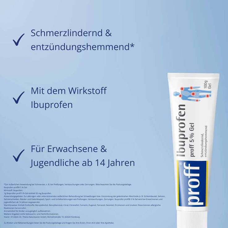 Ibuprofen proff 5% Gel, 100 g