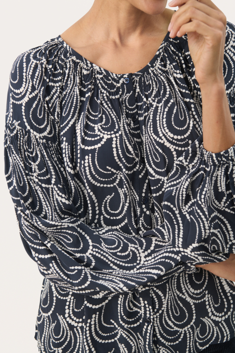 Part Two blauwe dames blouse