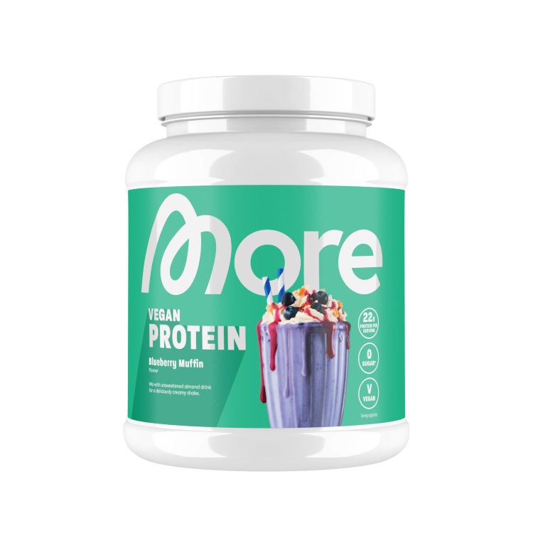 More Vegan Protein: Veganes Proteinpulver Blueberry Muffin
