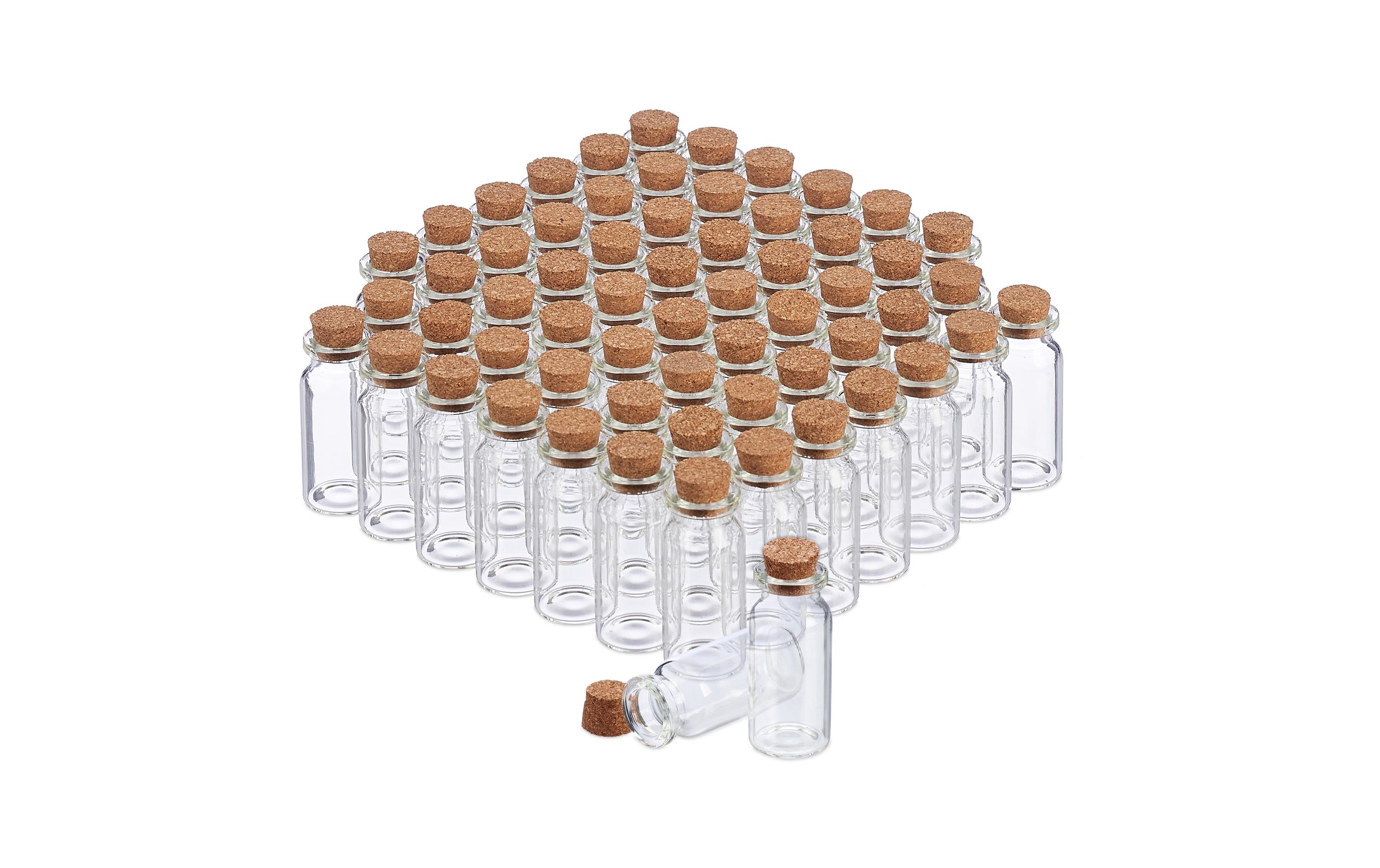 Einmachflasche 10 ml, 60 StückMini Glasflaschen mit Korken