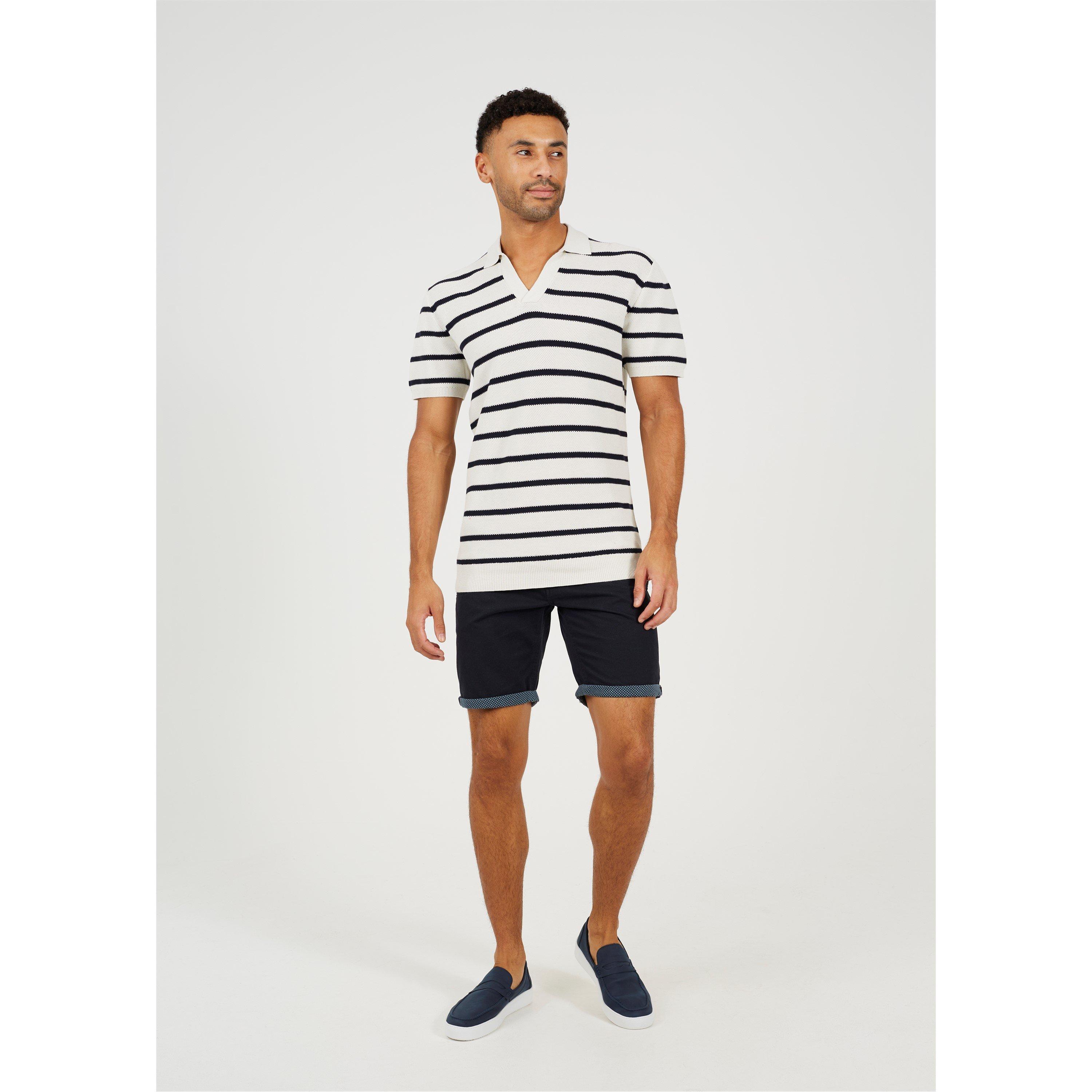Brave Soul Cotton Twill Shorts with Turn Up
