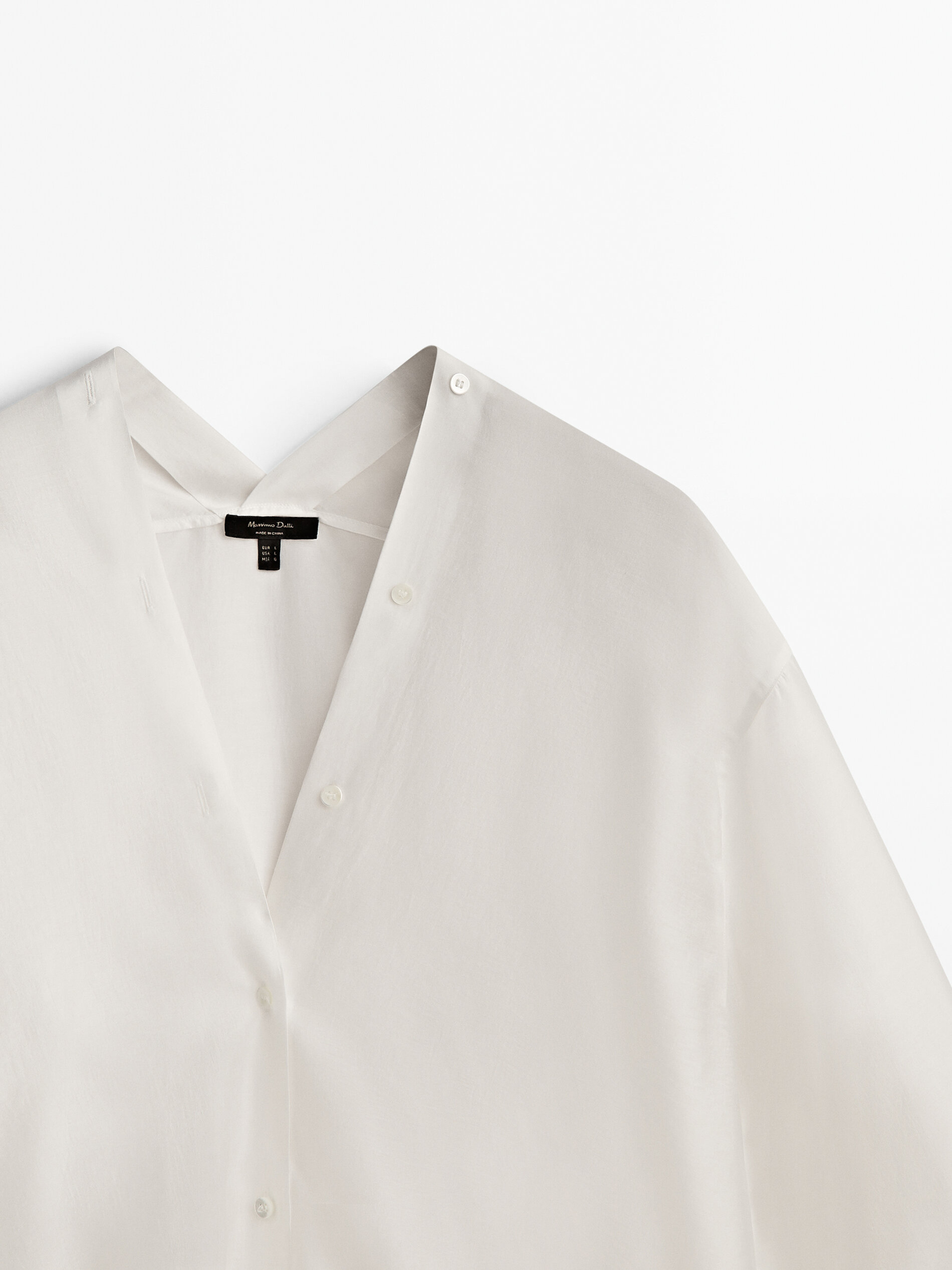 Camisa quimono com gola alta - BRANCA