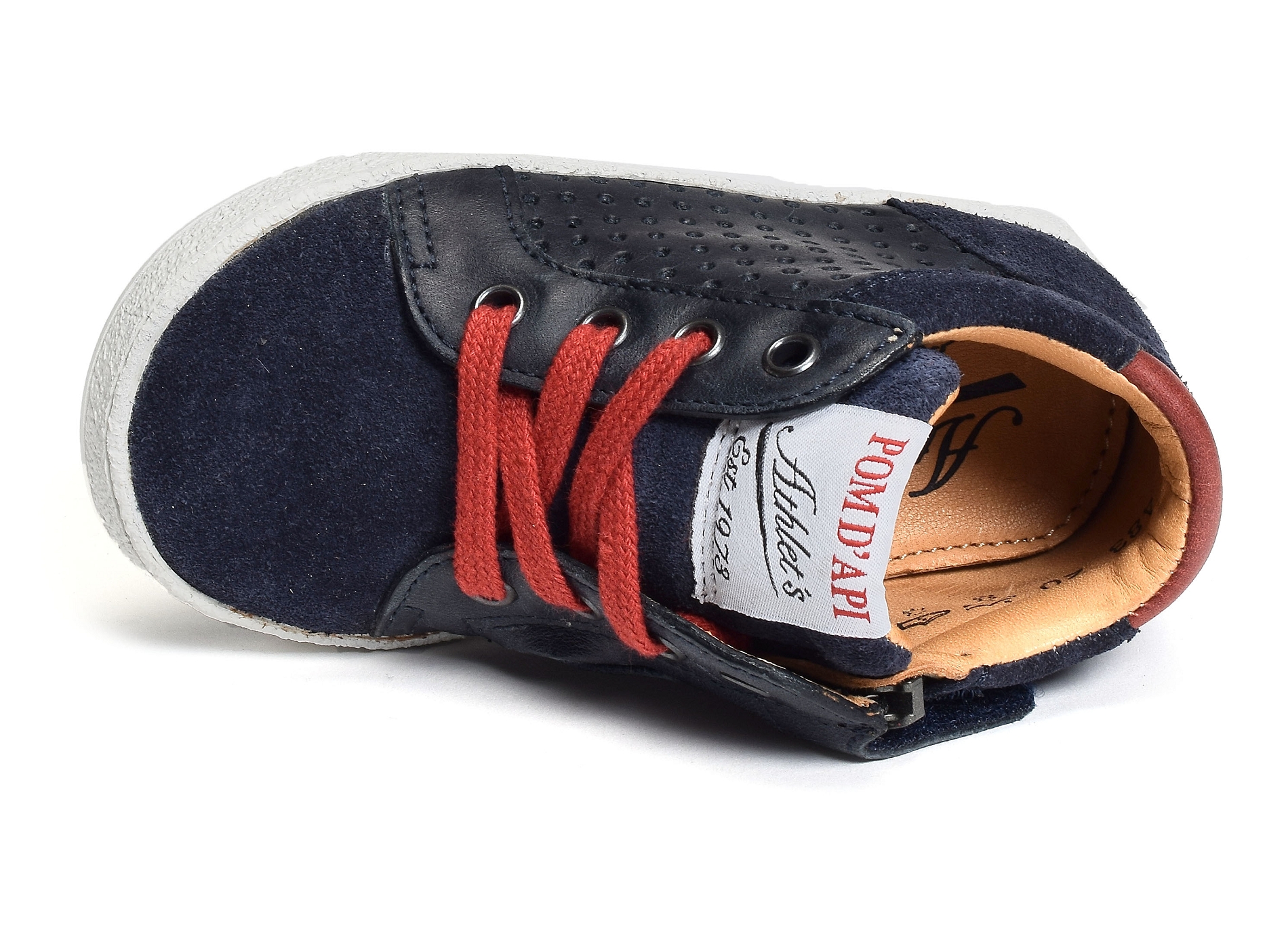 Mousse zip lace marine rouge