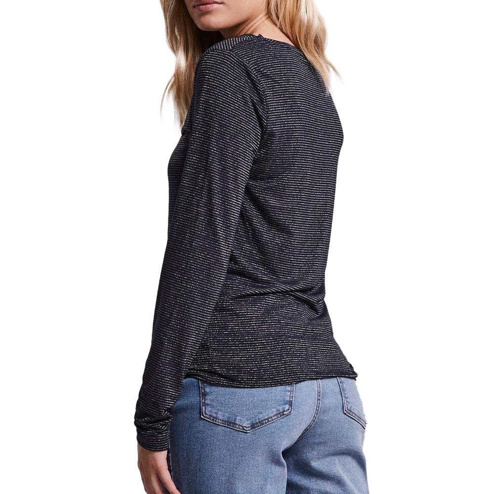 Pieces T-shirt Marine à rayures Femme Pieces Tamara