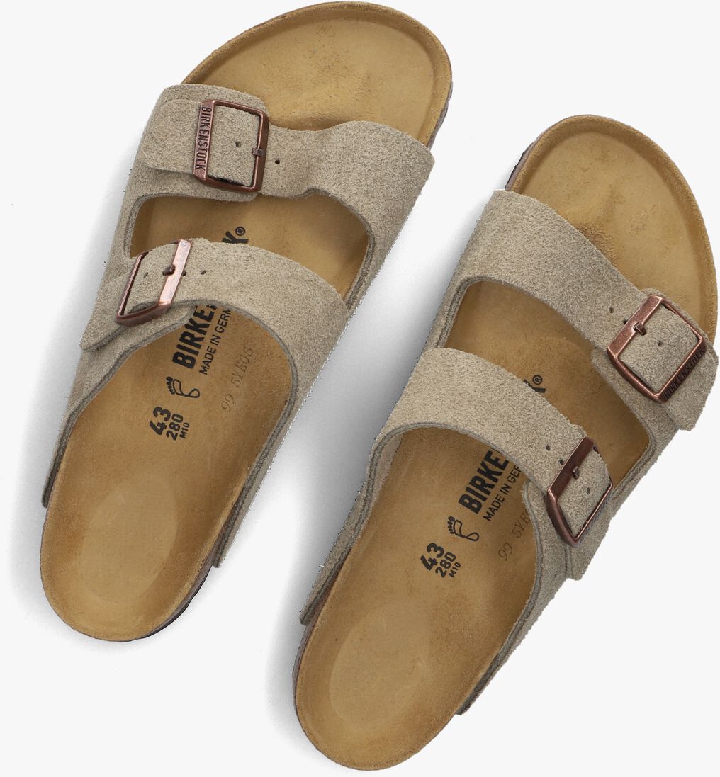 taupe birkenstock slippers arizona heren