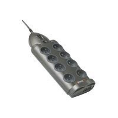 INFOSEC S8 LAN TV - Multiprise parafoudre 8 prises - parasurtenseur 2500 W