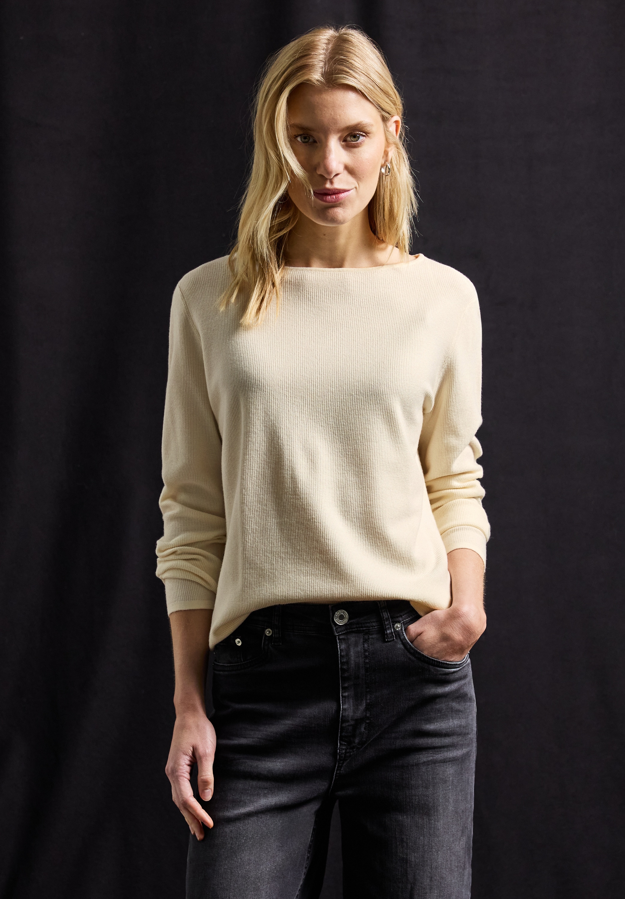STREET ONE Strickpullover , mit U-Boot-Ausschnitt