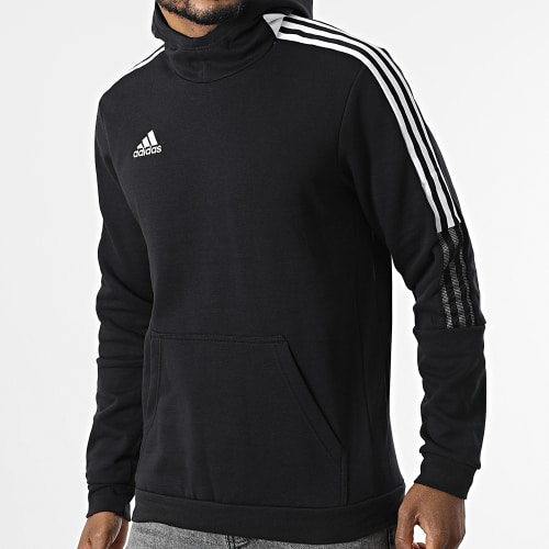 Sweat Capuche A Bandes Tiro21 Gm7341 Noir