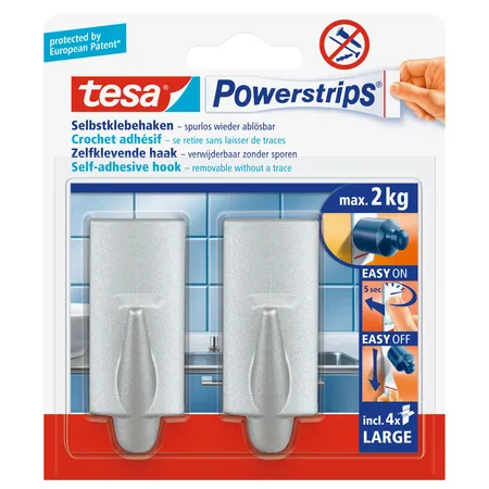 tesa Haken Powerstrips Large Trend mattchrom 2St