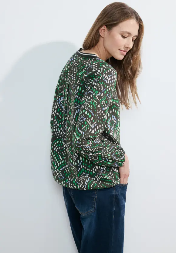 Multicolor Printbluse - strong khaki