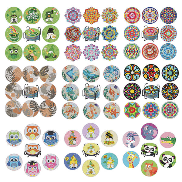 INF Diamond Painting Coasters med jernholder Model 1