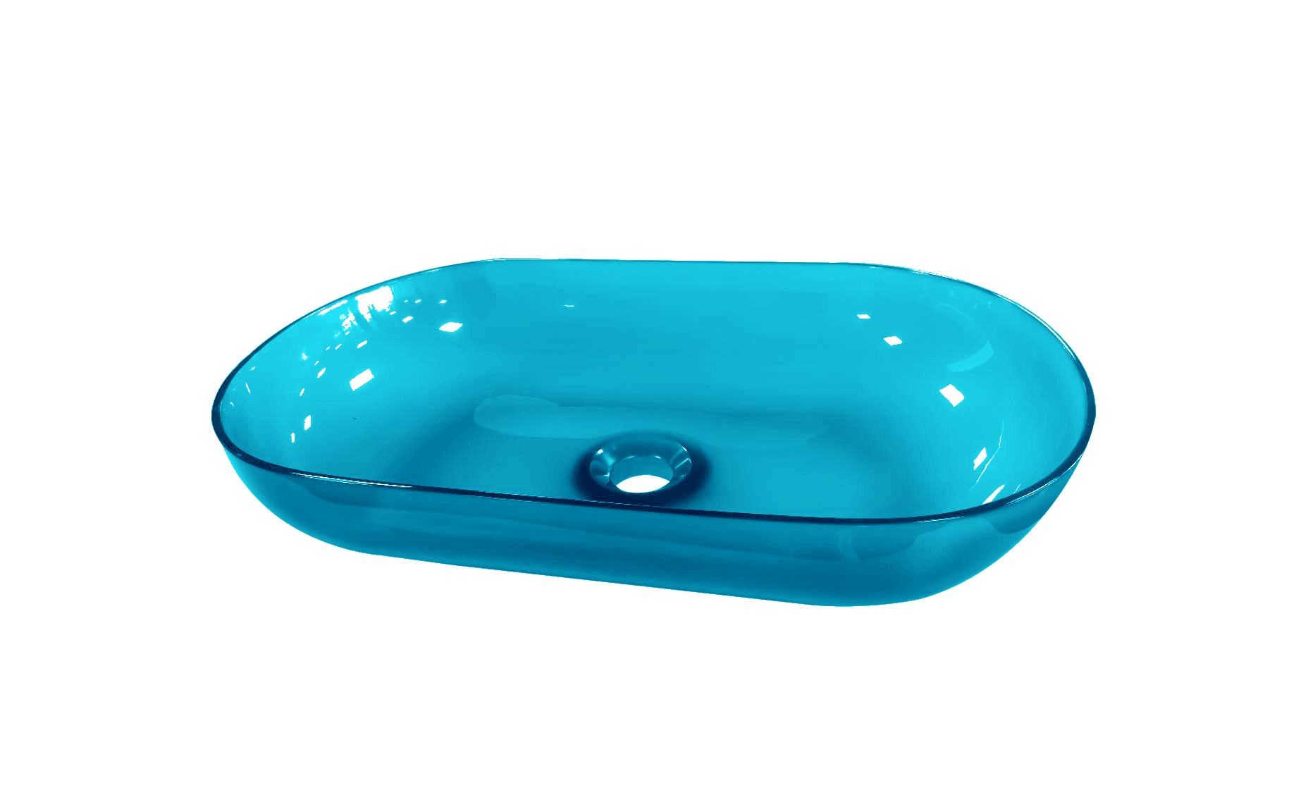 Best Design Transpa Blue waskom 54x34cm