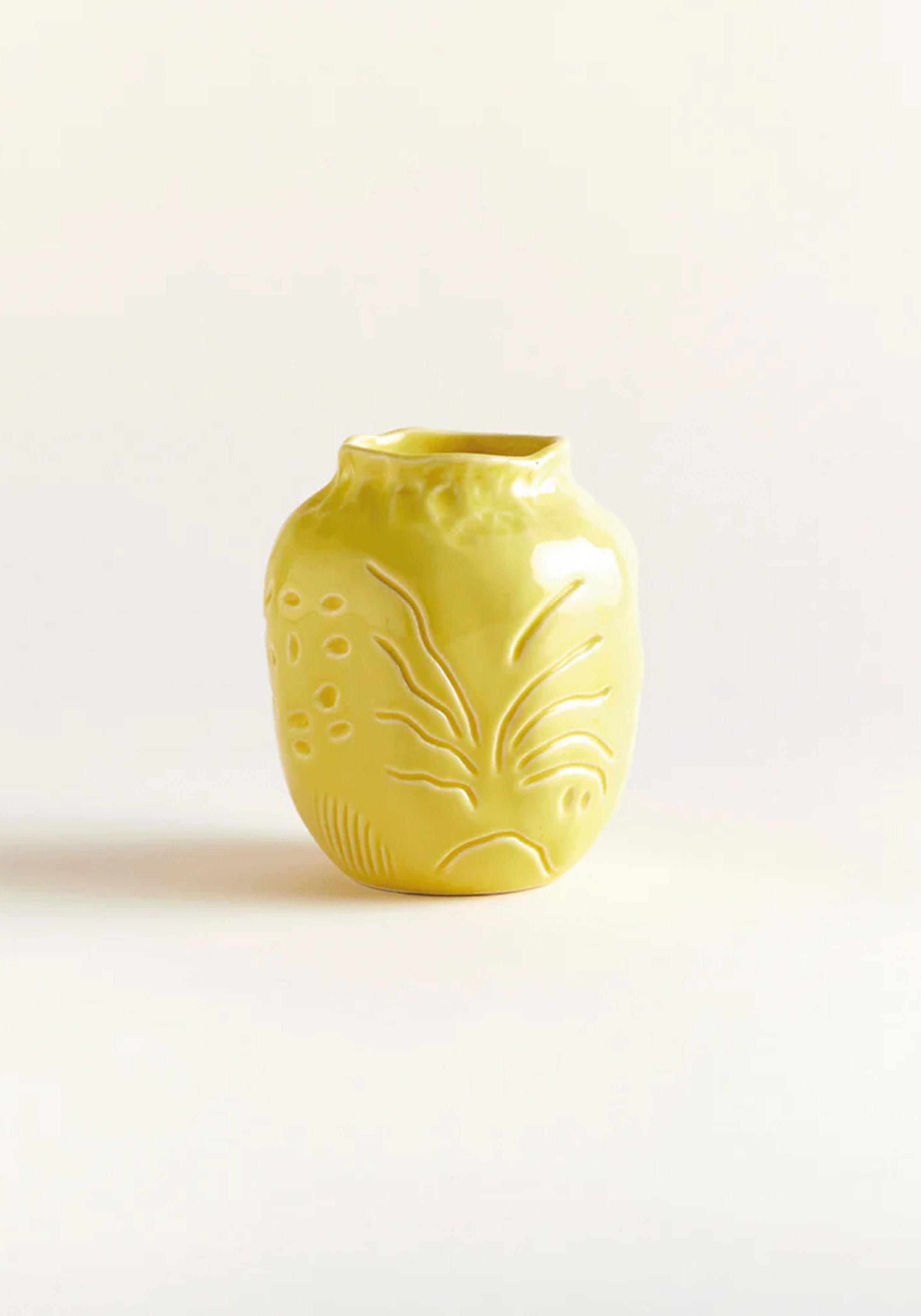 Onomao Kleine Vase I Edition Enguerrand Poncelin Zitrone