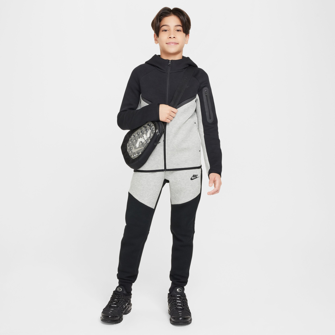 Nike Tech Fleece Sportswear Vest Kids Zwart Lichtgrijs Antraciet