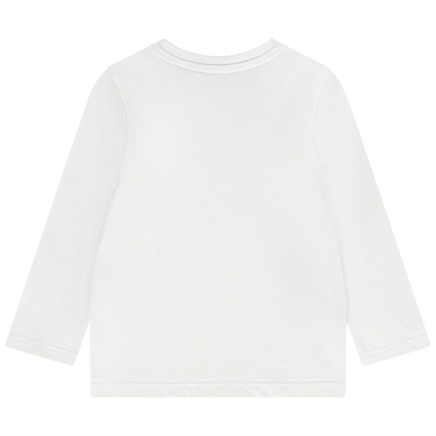 T-shirt manches longues en jersey print fantaisie pour bébé garçon - Ecru