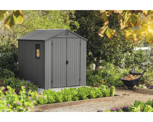 Keter Darwin tuinhuis 4,6 m² 6x8 incl. vloer 190 x 244 cm antraciet