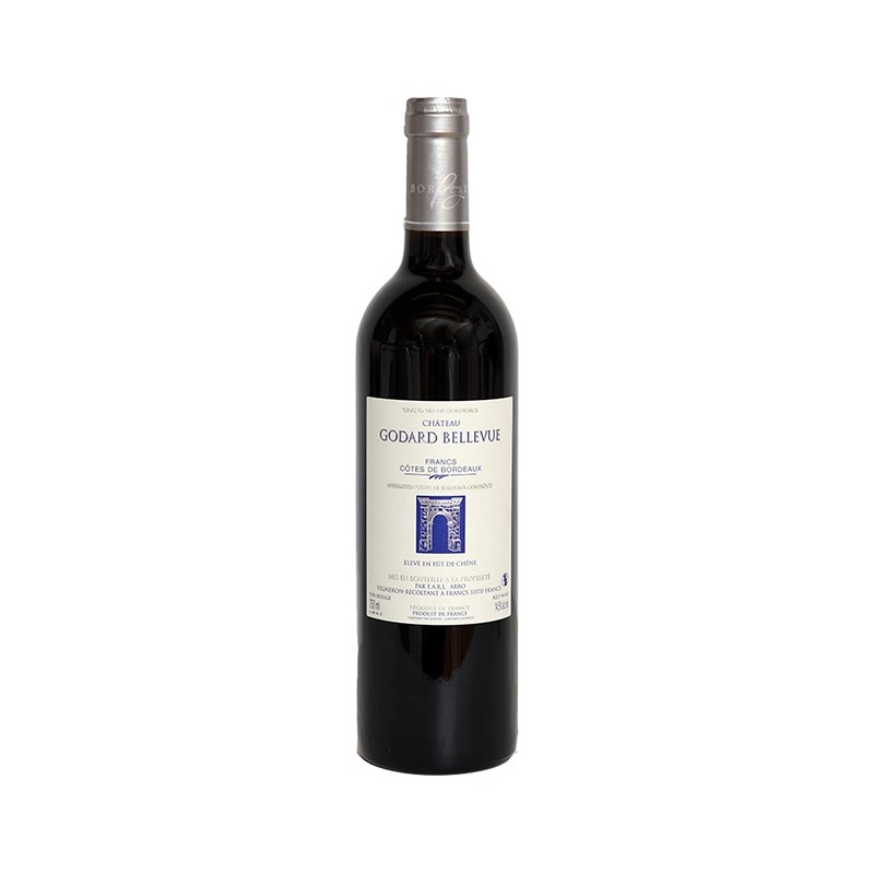 Château GODARD BELLEVUE 2022 - Francs Côtes de Bordeaux - par Carton de 12 bouteilles 75 cl
