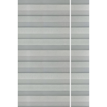 Dubbel plisségordijn Draaikiepraam kunststof of aluminium 8214 lichtgrijs