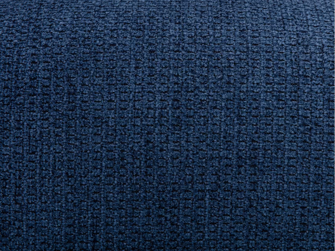 Fauteuil pivotant en tissu texturé bleu POZETI