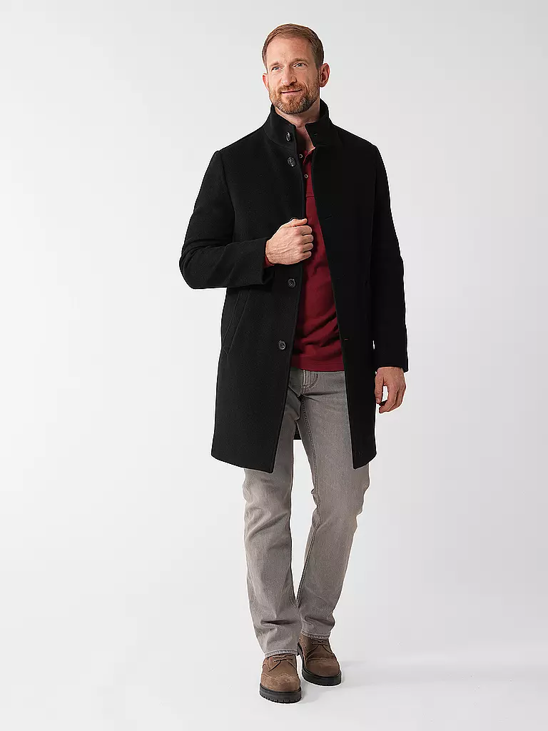 TOMMY HILFIGER Wollmantel schwarz