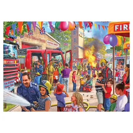 Jumbo Spiele Puzzle - Open Day at the Fire Station, 1000 Teile