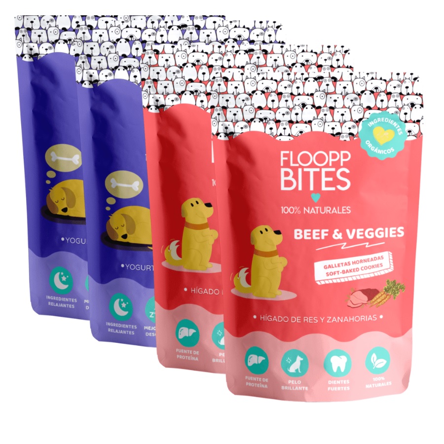 Pacote com biscoitos 100% naturais (carne e vegetais - doces sonhos) sabores sortidos