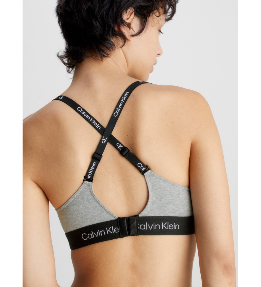 Sutiã Calvin Klein de alças finas CK96 cinza