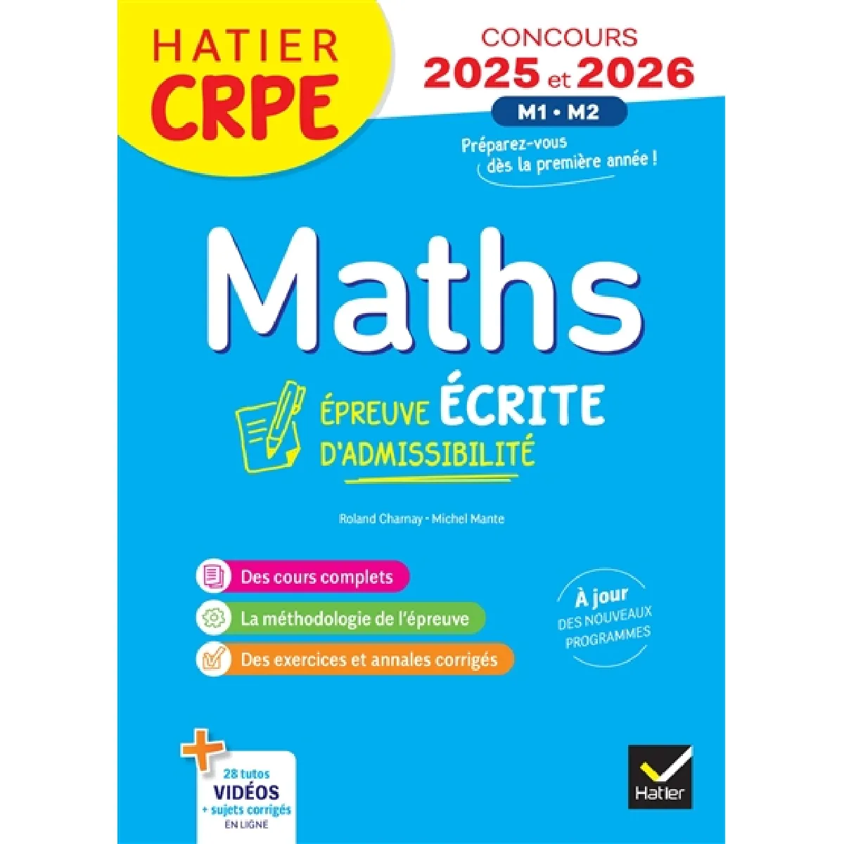Mathématiques : épreuve disciplinaire : CRPE concours 2025 et 2026 M1, M2