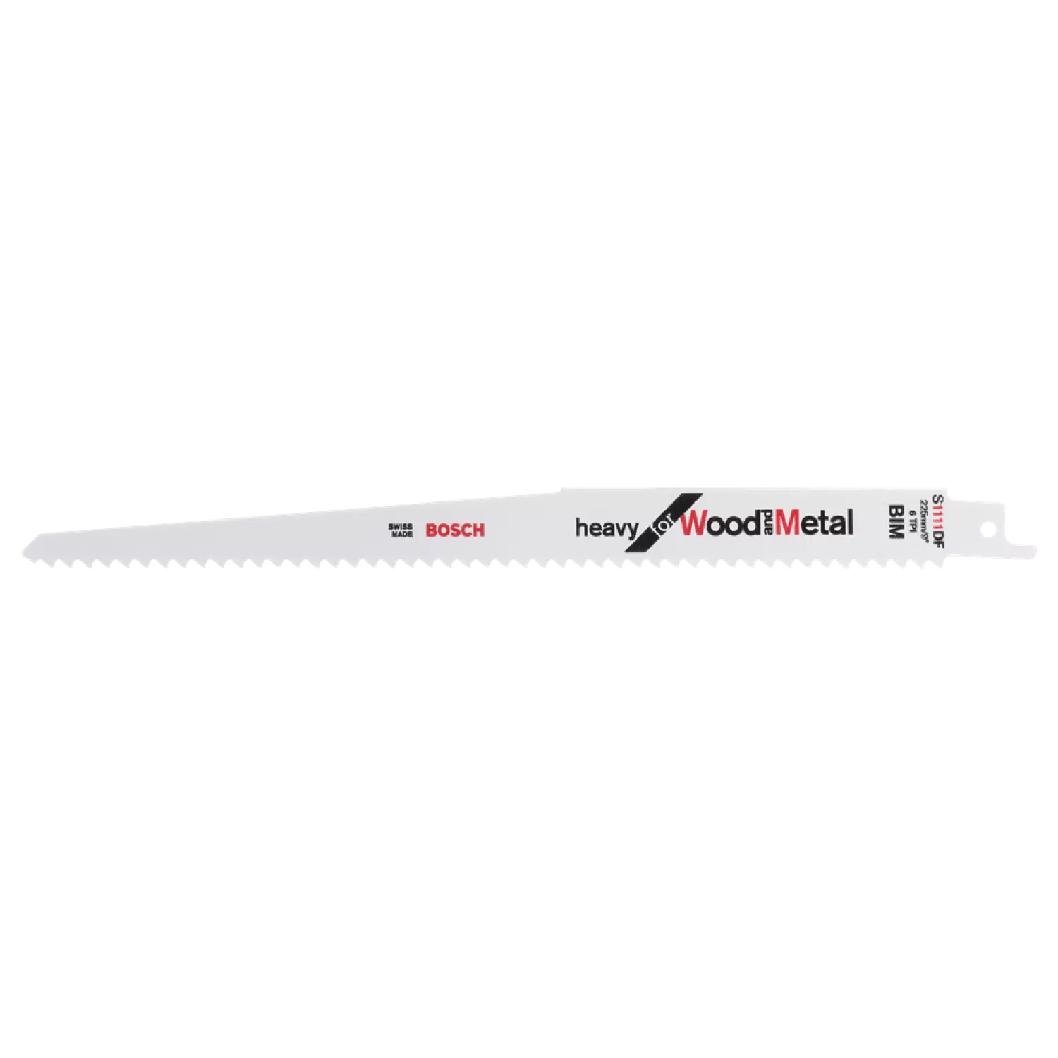 Bosch 2608656261 / S 1111 DF Reciprozaagblad - 225 x 6TPI - Hout/Metaal (5st)