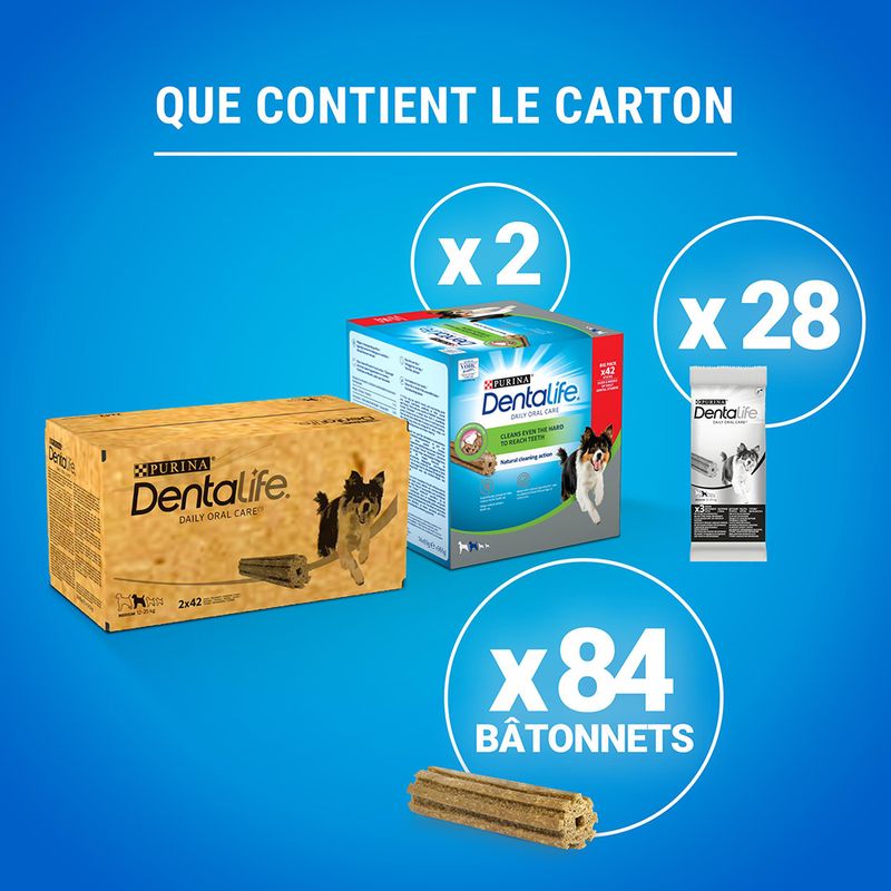 PURINA Dentalife Bâtonnets à mâcher pour chien de taille moyenne (12-25 kg)