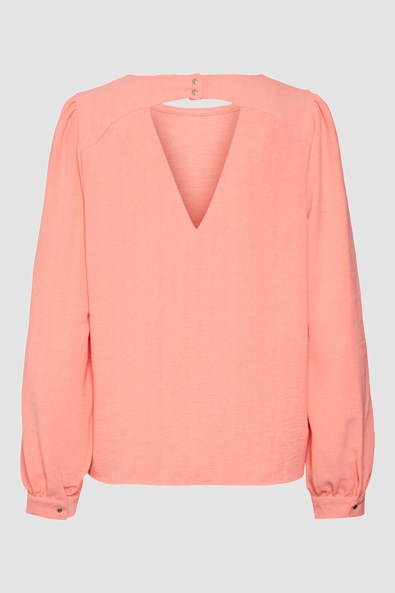 Blusa de manga comprida plus size - Vermelha