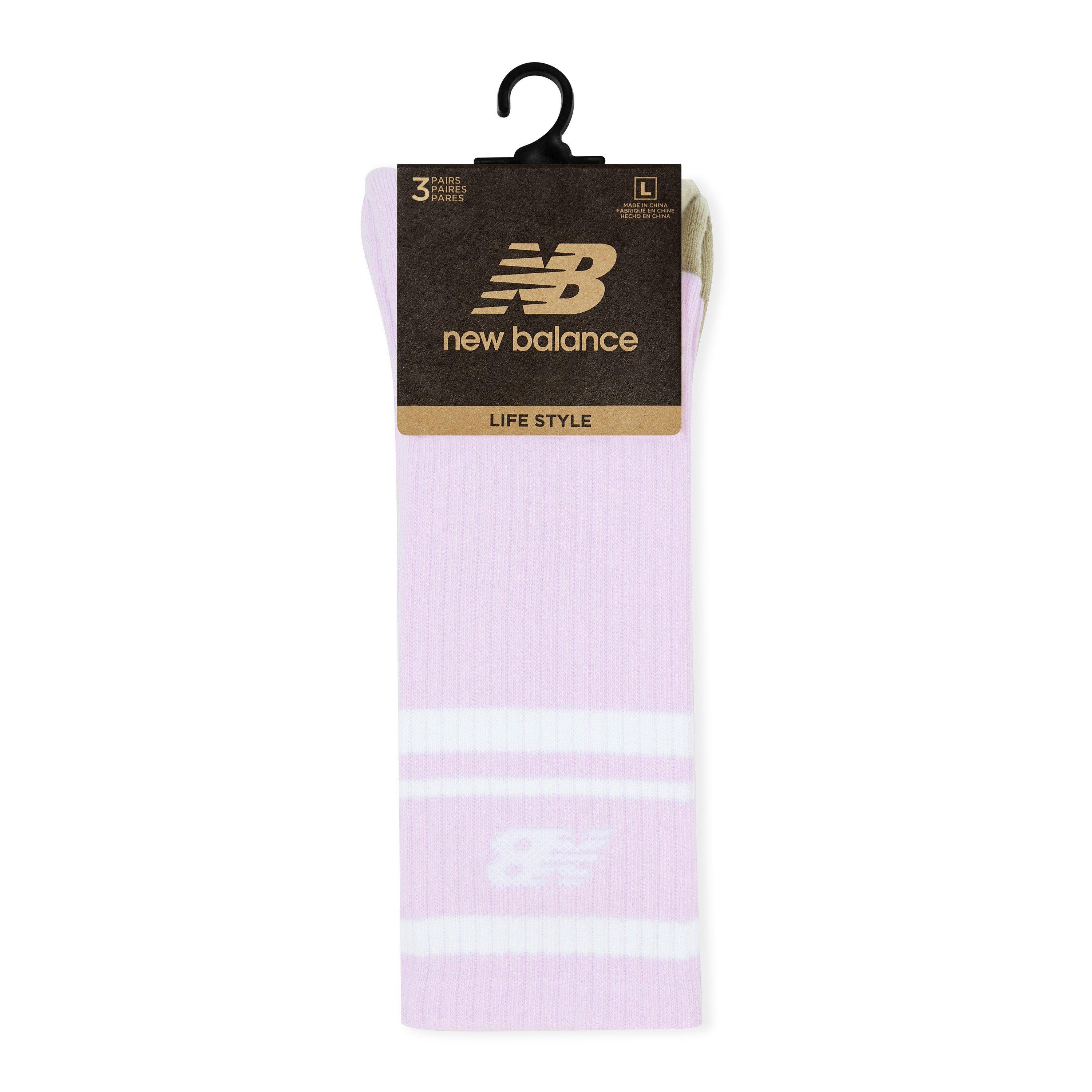 New Balance 3 Pack Stripe Crew Socks