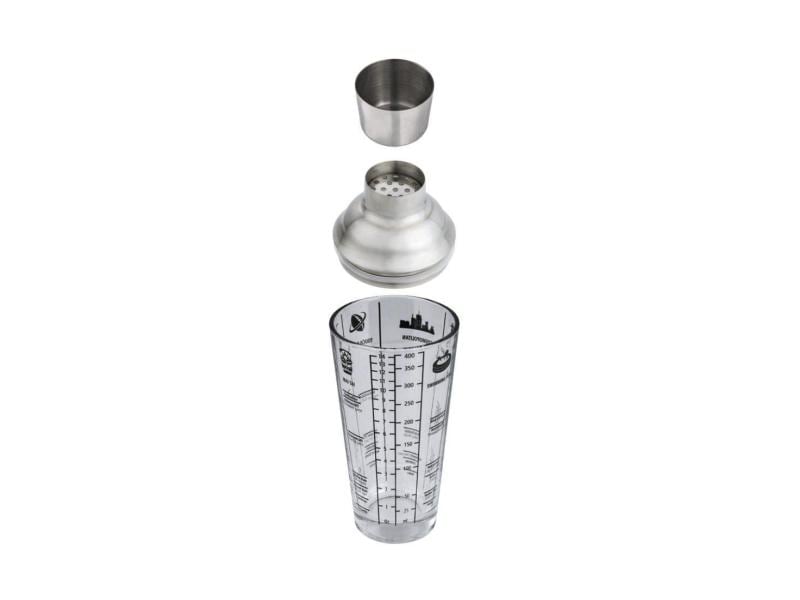 Xavax Drink Mixer Cocktail-Shaker 0.4 l, Transparent Cocktail-Shaker