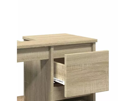 Armoire salle de bain chêne sonoma 65x33x60 cm