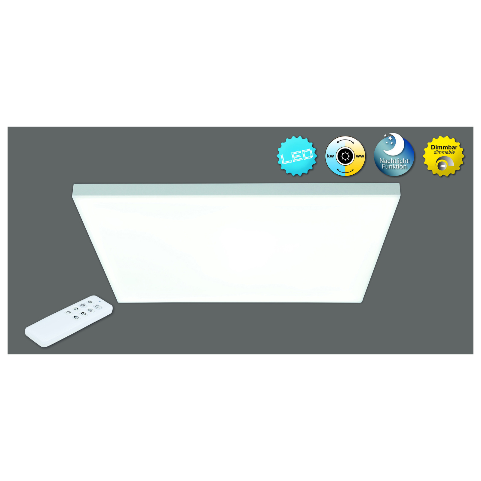 LED-Panel-Deckenleuchte CARENTE - weiß - rahmenlos - 45 cm