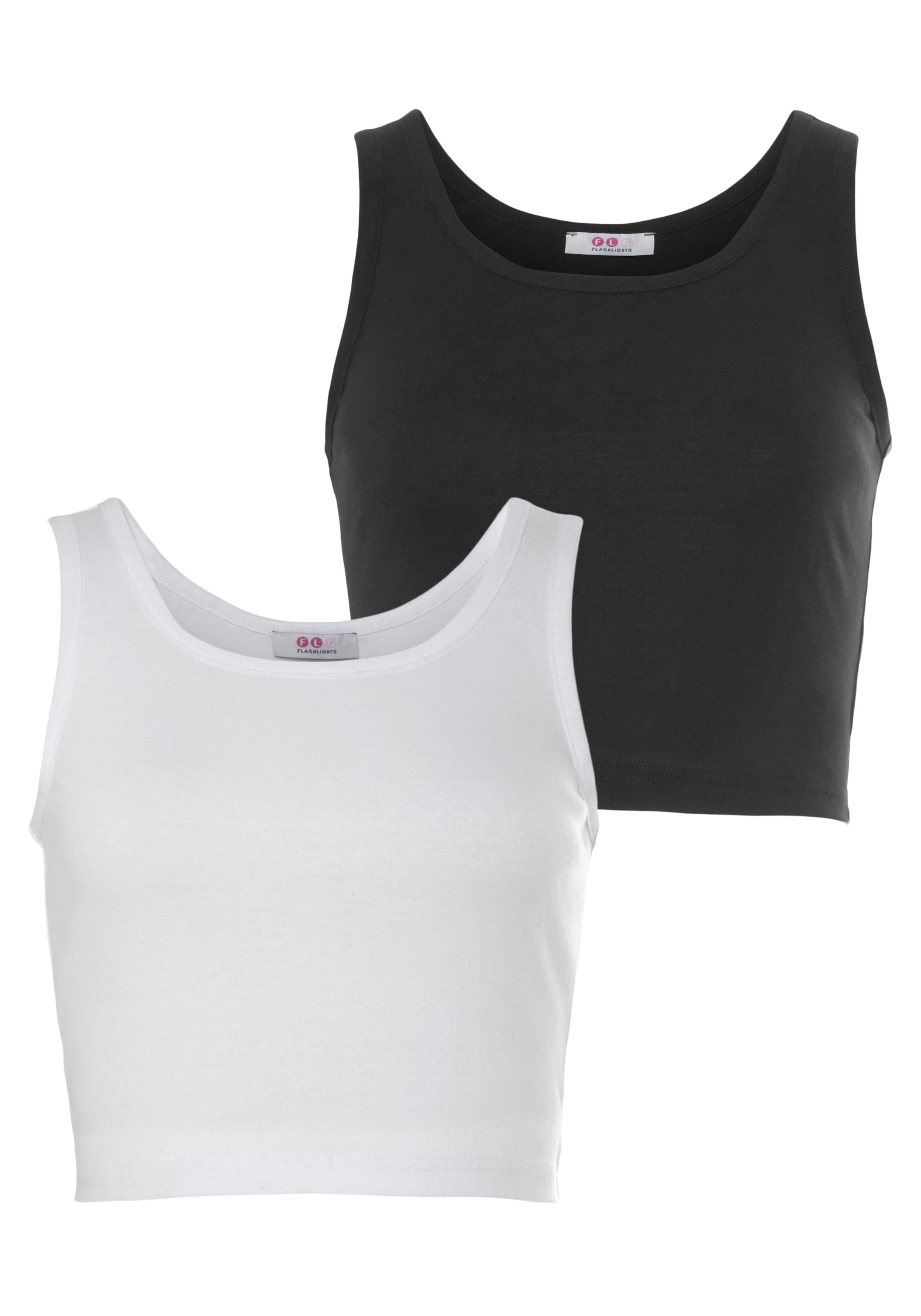Flashlights Crop-Top, 2 Stk. kurze Länge