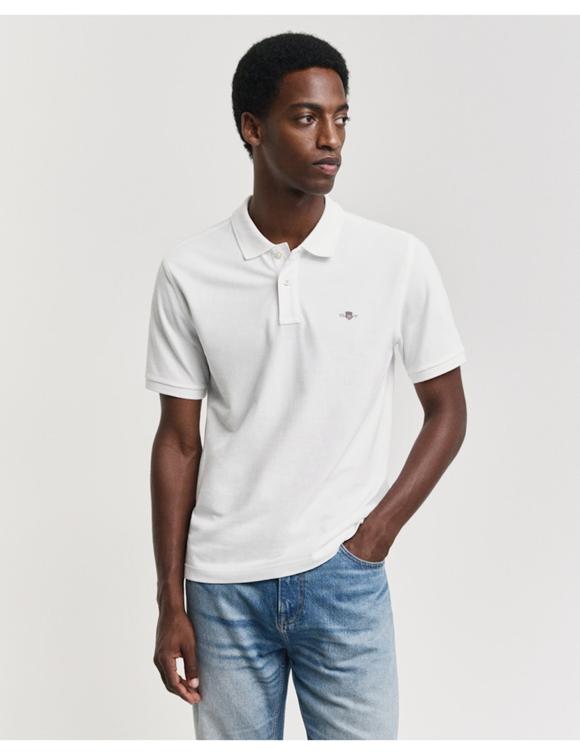 Archive Shield Piqué Polo White