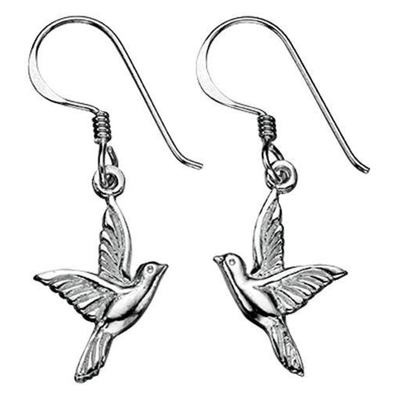 Boucle d'oreille hirondelle en argent 925/1000