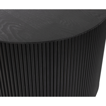 WOOOD bijzettafel Sanne zwart hout plaatmateriaal ø 60 cm