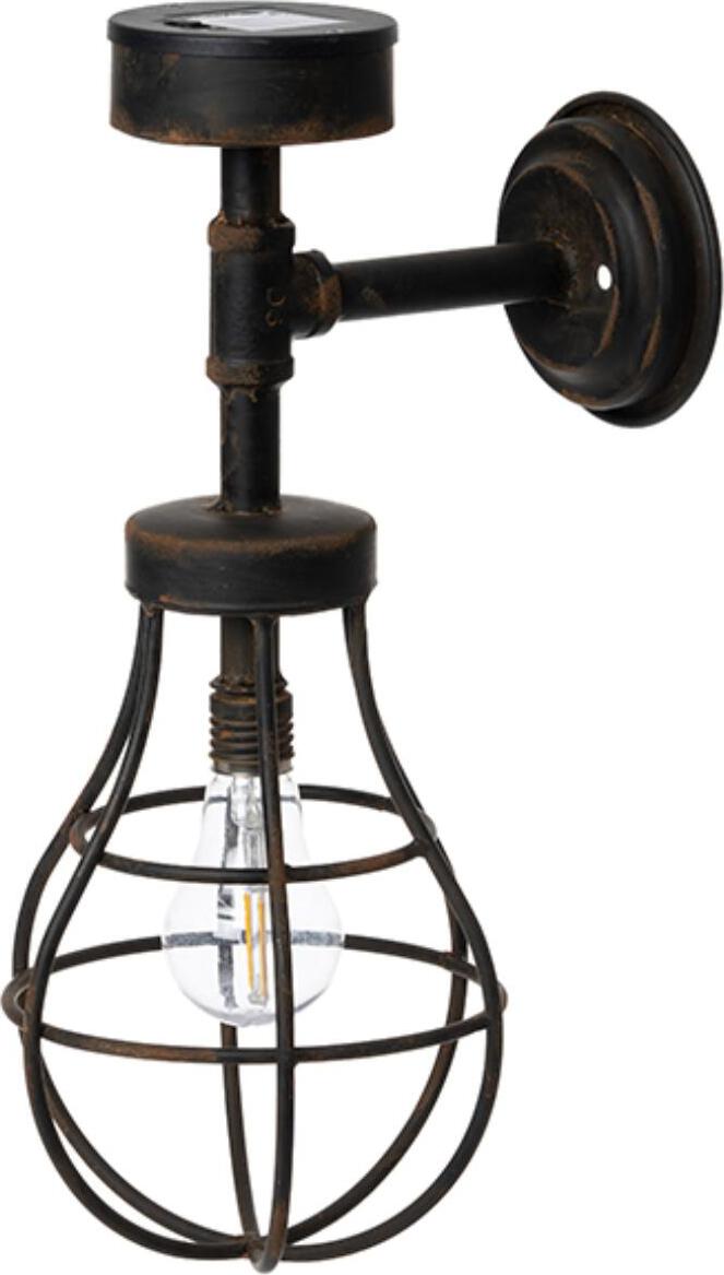Intratuin solar wandlamp zwart 23 x 17 x 40 cm