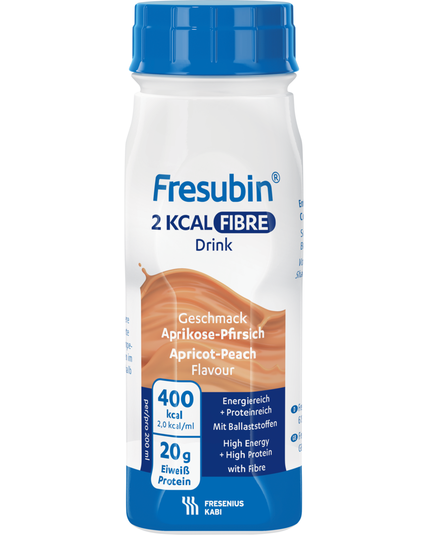 Fresubin 2 KCAL FIBRE Drink Aprikos-Fersken 4x200 ml
