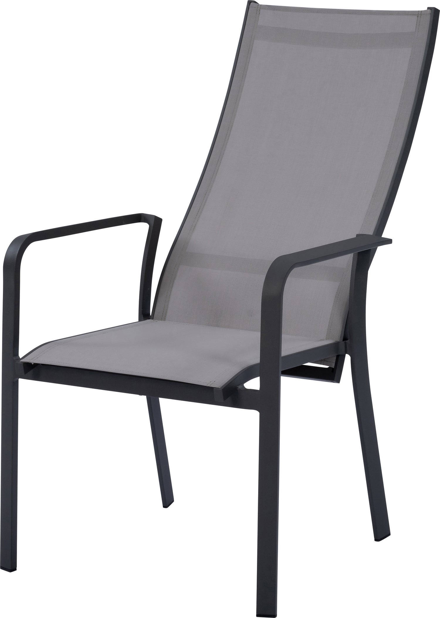 Intratuin 4-zits diningset Levi standenstoel antraciet