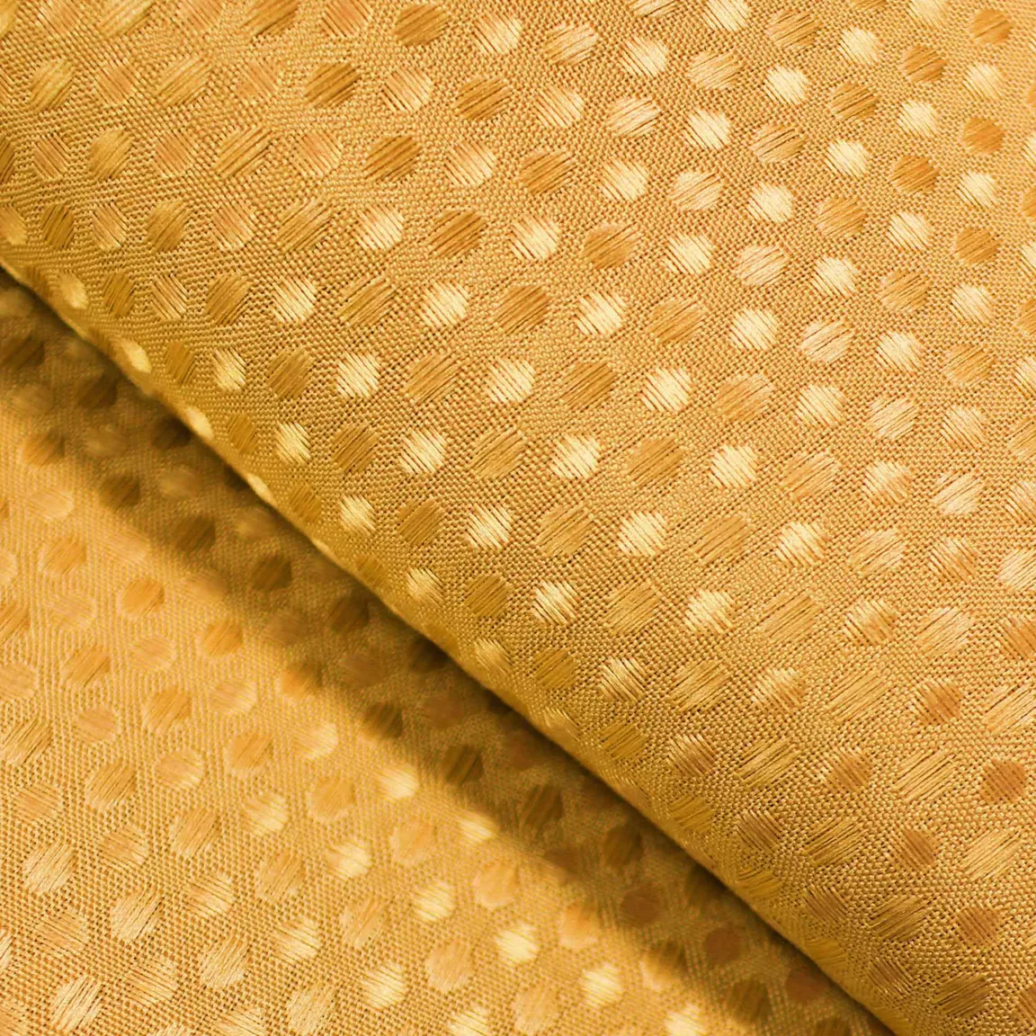 Rideau de douche effet tissé à anneaux (180 x 200 cm) Quartz Jaune ocre