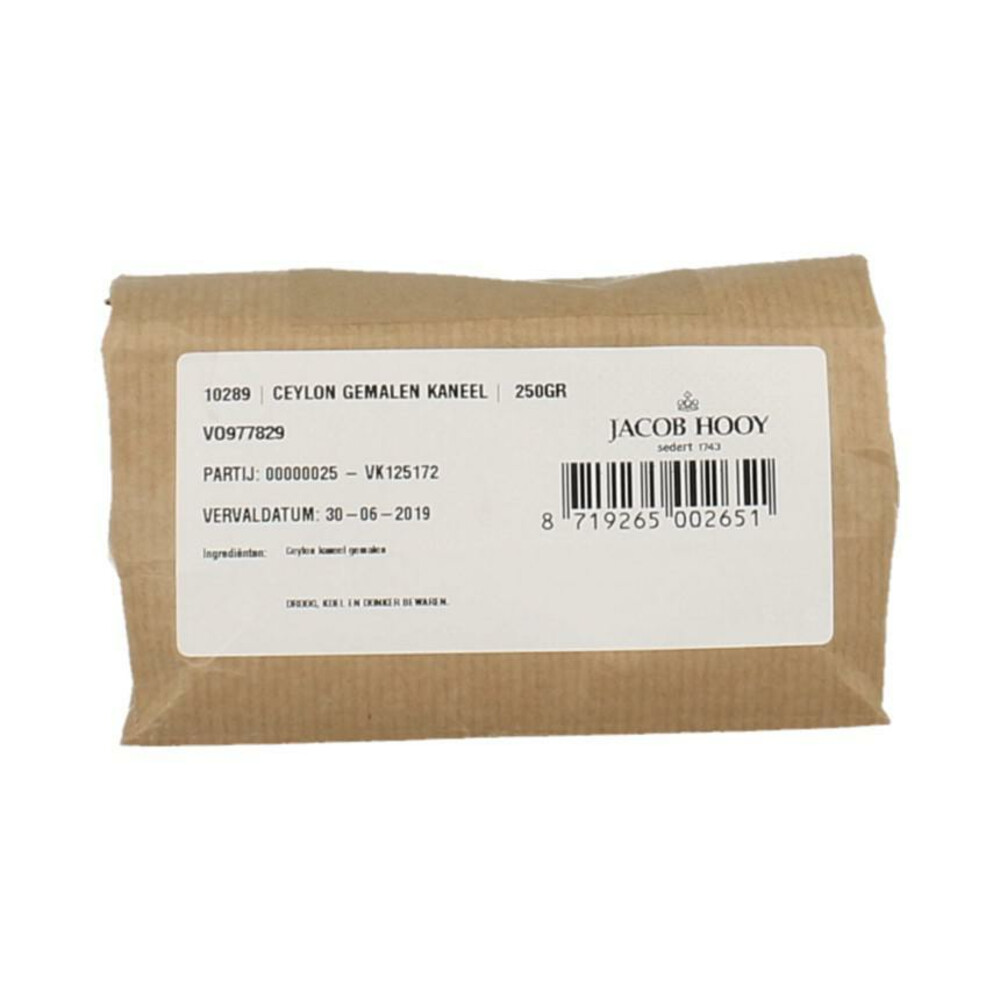 3x Jacob Hooy Kaneel Ceylon Gemalen 250 gr