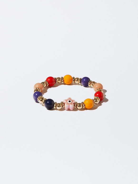 Pulsera Elástica Con Cerámica - Multicor