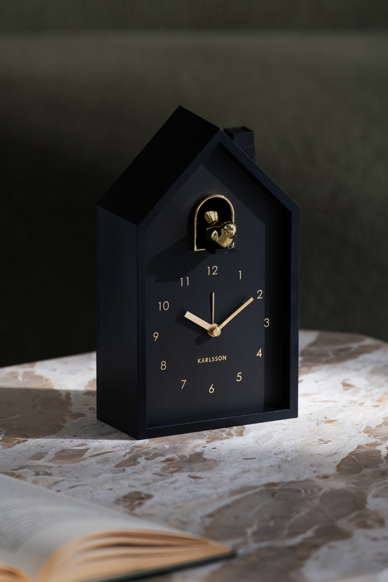 Wekker Modern Cuckoo Oro Zwart