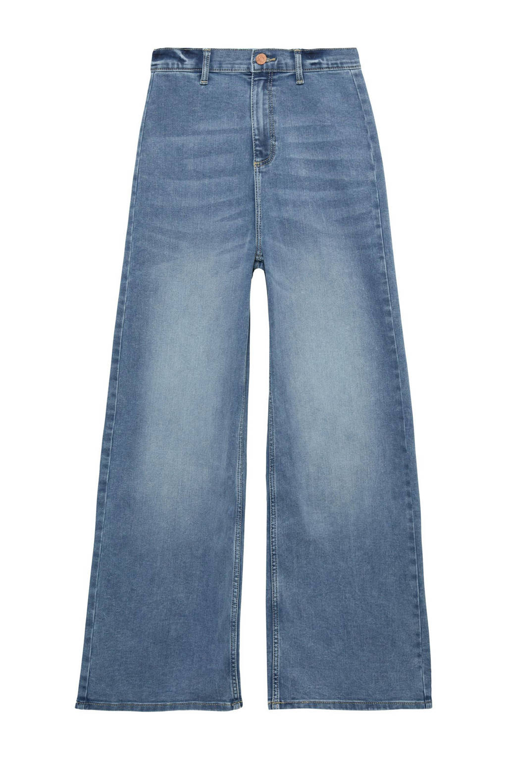 s.Oliver wide leg high waist jeans medium blue denim