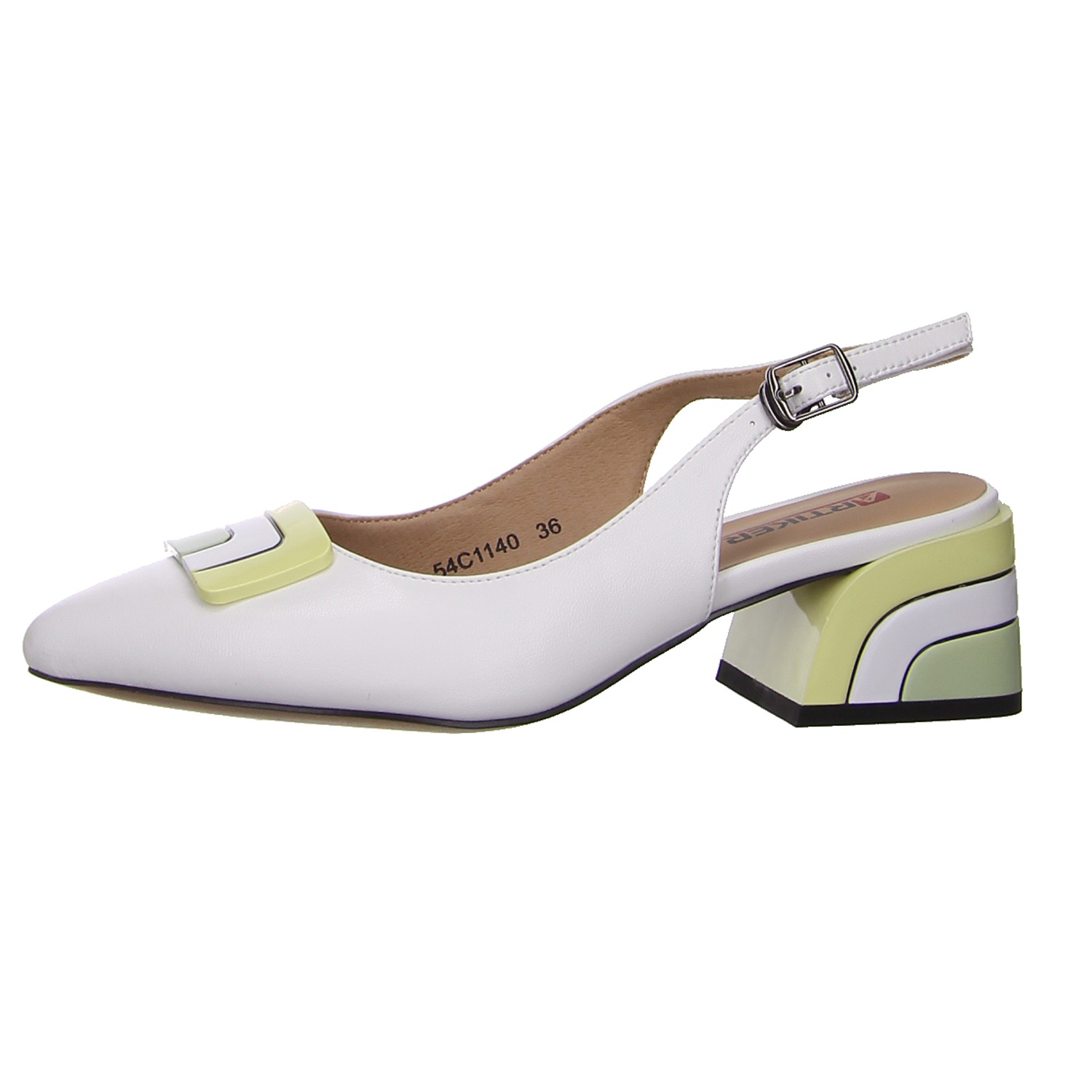 HBH Slingpumps weiß weiss/weiss kombi